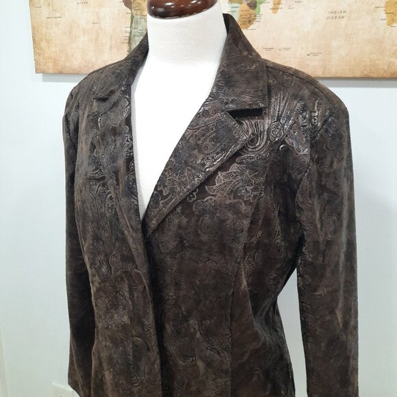 Vegan suede blazer jacket - Bamboo Traders brand - Picture 4 of 10